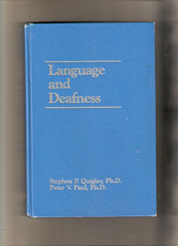 Language and Deafness 0709921039 Book Cover