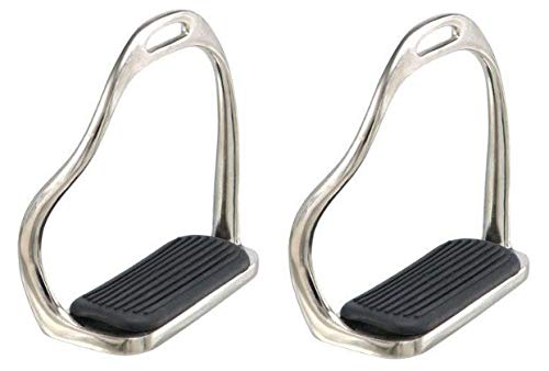 Prorider Horse Saddle English 4-3/4" Irons Ss Bent Leg Safety English Stirrups 51158 #TOP1