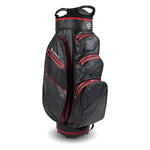 PowerBug Bolsa impermeable para carrito de golf, color negro/rojo Cover