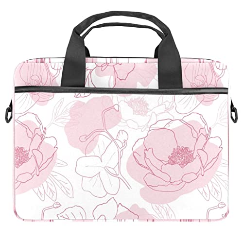 Sac à bandoulière pour ordinateur portable 13-14.5" rose pivoine étanche