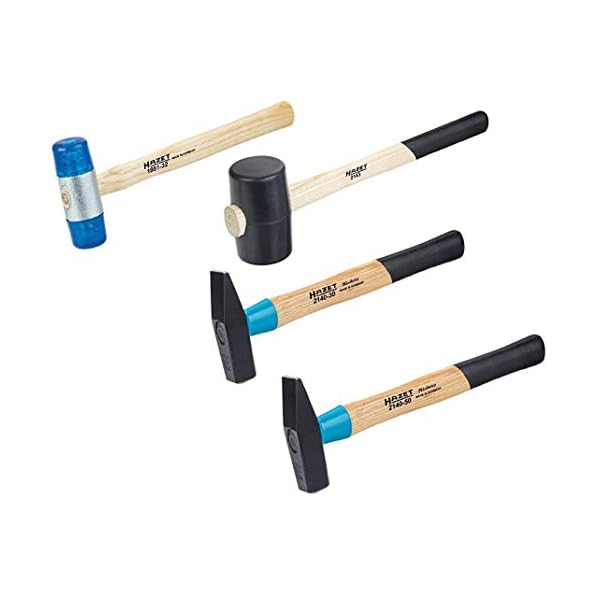 Hazet Hammer-Satz (2 Schlosserhämmer 300/500g, Plastikhammer, Gummihammer) 2140/4