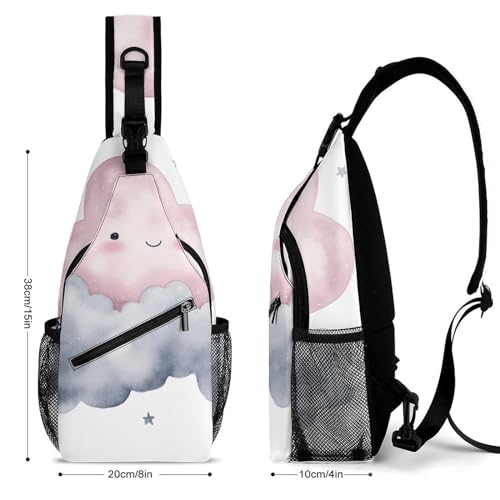 Bolso sling Gray Cloud unisex tamaño 38x20 cm miniatura 2