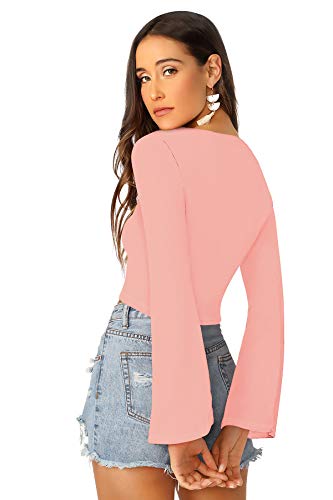 Image of AVINA Women Casual V-Neck Crop top