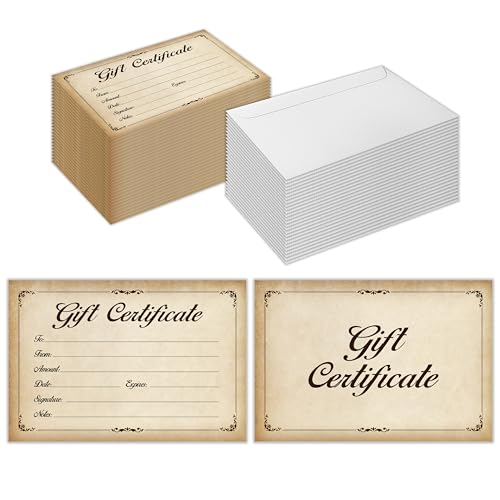 Cartes cadeaux vierges personnalisées pour entreprises : évitez les ruptures, lot de 50