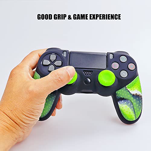 Image of Silicone Skin for Ps4 Controller, 1pc Anti-Slip Shell Cover Case with 10 Joystick Grips for Playsation 4 / Slim /Pro Dualshock 4 Controller Wireless Gamepad(PS4 Controller #8)