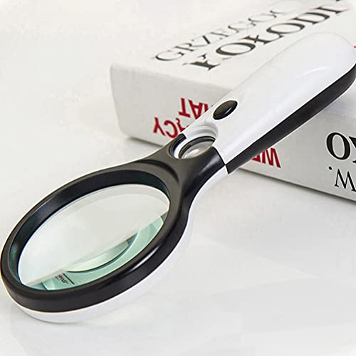 NUOBESTY Handheld Lupa Lupa Multifuncional Com Luz LED Bateria