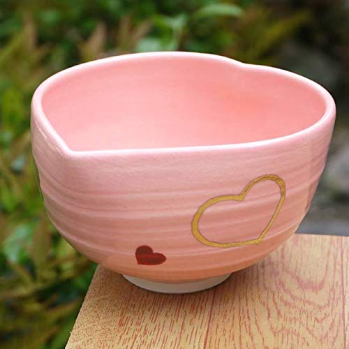 Amazon | ハート抹茶茶碗 良二 ピンク | 松韻堂 | 抹茶碗 通販