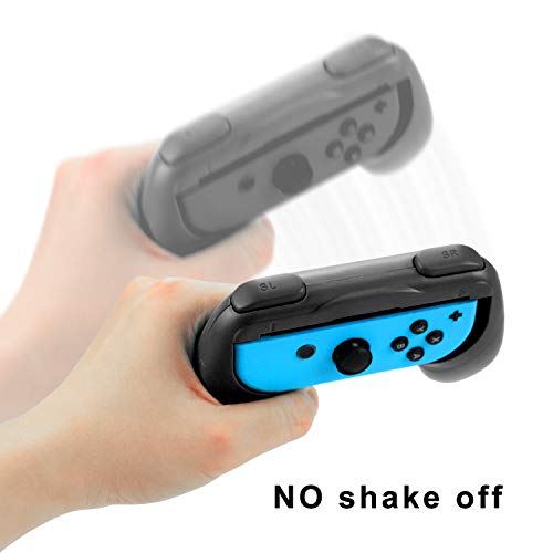 Grip Kit For Nintendo Switch Joy-Con Controllers,Hand Grips Compatible With Nintendo Switch Oled Model Controllers,2Pack (Black/Black) #TOP1