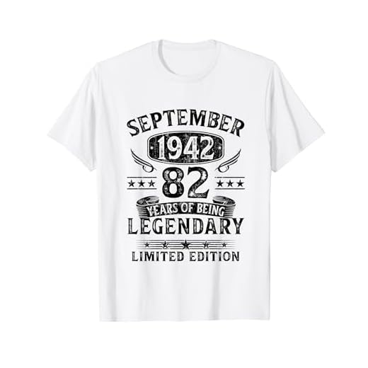 Regalo 82 Años Hombre Mujer Fabricado En Septiembre 1942 Camiseta