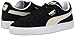 PUMA mens Suede Classic + Sneaker, Black/White, 7.5 US