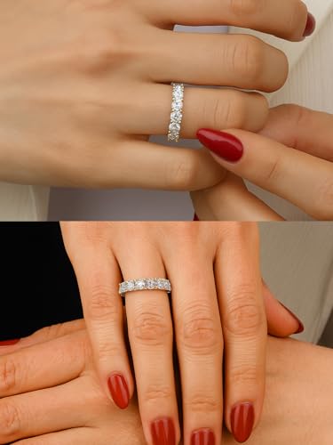 IGI Certified 1.00-2.00 Carat Lab Grown Diamond Eternity Band Ring for Women 14K Yellow & White Gold Jewelry Gift Box Packaging (E-F Color, VS1-VS2 Eye Clean Clarity)2