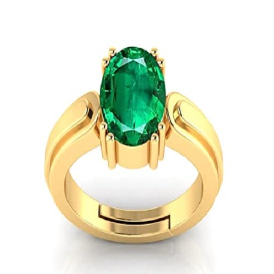9.25 Ratti Panna (Emerald) Original Stone Adjustable Ring For Men And Women With Lab Certified B-05-image-13