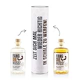 Fang die Nuss! | Geschenkset Lustige Box | Haselnusslikör 18% + Haselnuss Schnaps 36% + Hülse | 2x 500ml | Zeit sich mal wieder richtig in Schale zu werfen!