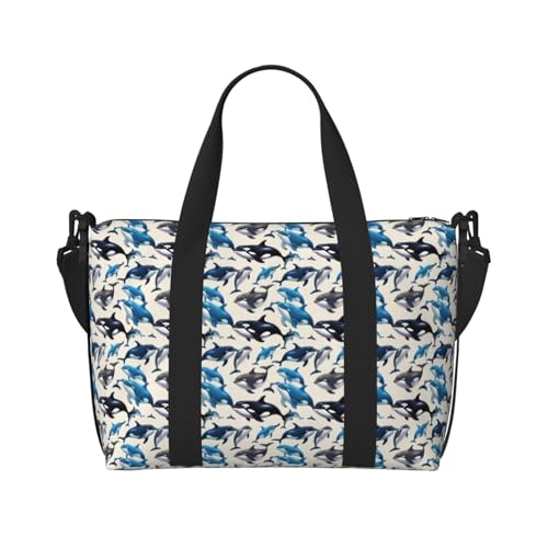 Bolso de hombro versátil y bolsa de viaje de negocios de ballena asesina
