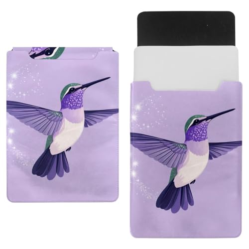 Housse pour ordinateur portable colibri violet en néoprène durable au design haut de gamme