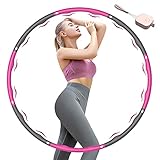 【Hocheffizientes Training】: Hoola hup reifen Fitness verbrennt nicht nur Kalorien in der Taille, sondern kann auch viele Übungen der Gliedmaßen koordinieren und beim Abnehmen Fitnesseffekte erzielen: Gesäß, Taille, Beine und Verdauungstrakt. Kommt mit Gratisgeschenk - Mini-Maßband (Cm / Zoll), hilft Ihnen beim Messen Ihrer Taille Nach der Fitness des hula hoop reifen zum erwachsene anfänger.