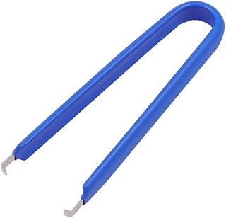 AAGWW IC引き抜き器 素子つかみ器 集積ブロック引き抜き器 簡易Uホルダー ICホルダー 工事用 脱離工具(青色、1個入り)