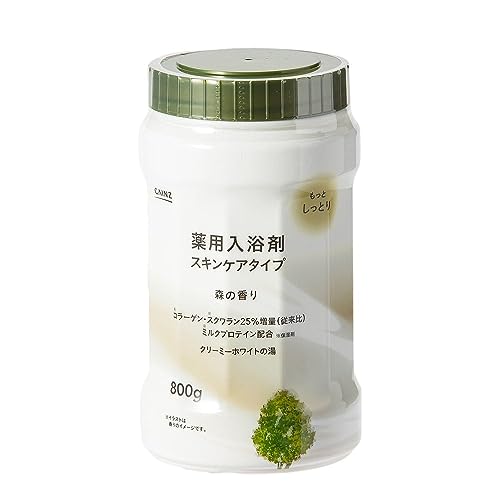 カインズ(CAINZ) 薬用入浴剤 スキンケアタイプ 森の香り 800g 温浴効果 血行促進 保湿成分配合 ミルクプロテイン コラーゲン スクワランのサムネイル