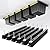EVERHANGER Ceiling Storage Rack, Heavy Duty Overhead Garage Storage Rack, Adjustable Ceiling Bin Storage System, 6 Sets for 5 Bins, 26 Inch
