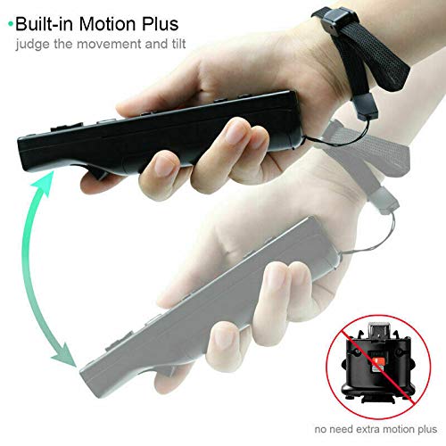 Lyyes Wii Controller with Motion Plus Wii Motion Remote with Nunchuck for Wii Wii U (Black) - Thumbnail 4