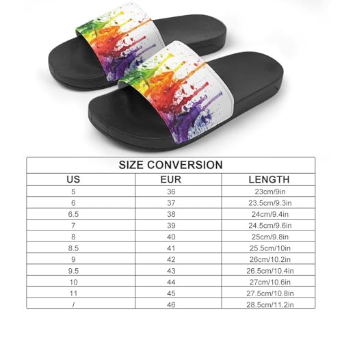 Pantoufles à encre arc-en-ciel pour ne plus glisser sur le carrelage de la maison - 2