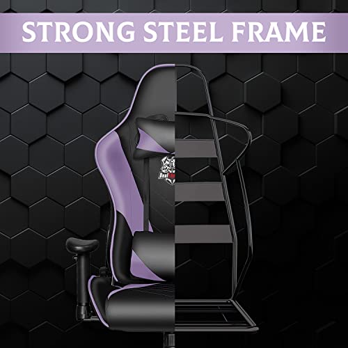 Dvenger Video Game Chairs, Ergonomic Office Chairs, Leather Reclining High Back Computer Office Chair Swivel With Lumbar Support Headrest Comfortable Gaming Chairs For Adults Gamer Teens, Purple #TOP5
