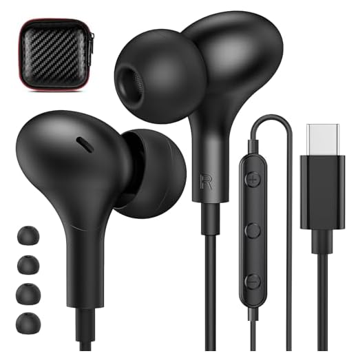 APETOO USB C Headphones for Samsung S23 S22 Ultra S21 S20,Magnetic Type C Earphones Wired Earbuds In-Ear Headset with Mic Noise Canceling for Galaxy S23 Ultra S21FE A53 Note20 10,Pixel 6 6a 7,OnePlus9