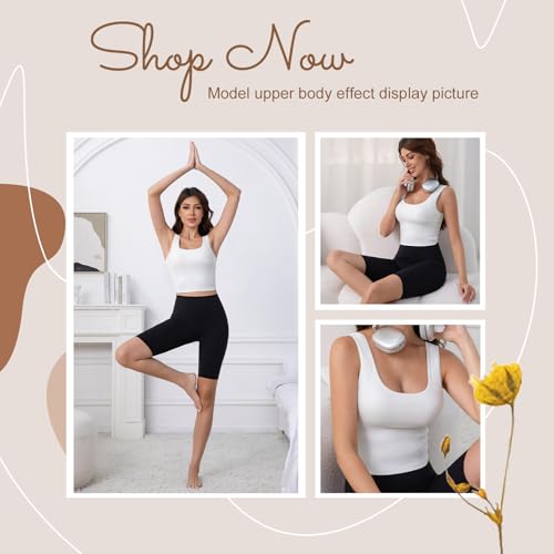 Women's Sports Bra Workout Tank Top High Support Fitness Bra Moisture-Wicking Exercise Top for Yoga, Pilates, Gym Workouts (US, Alpha, Large, Regular, Regular, White) - image 6