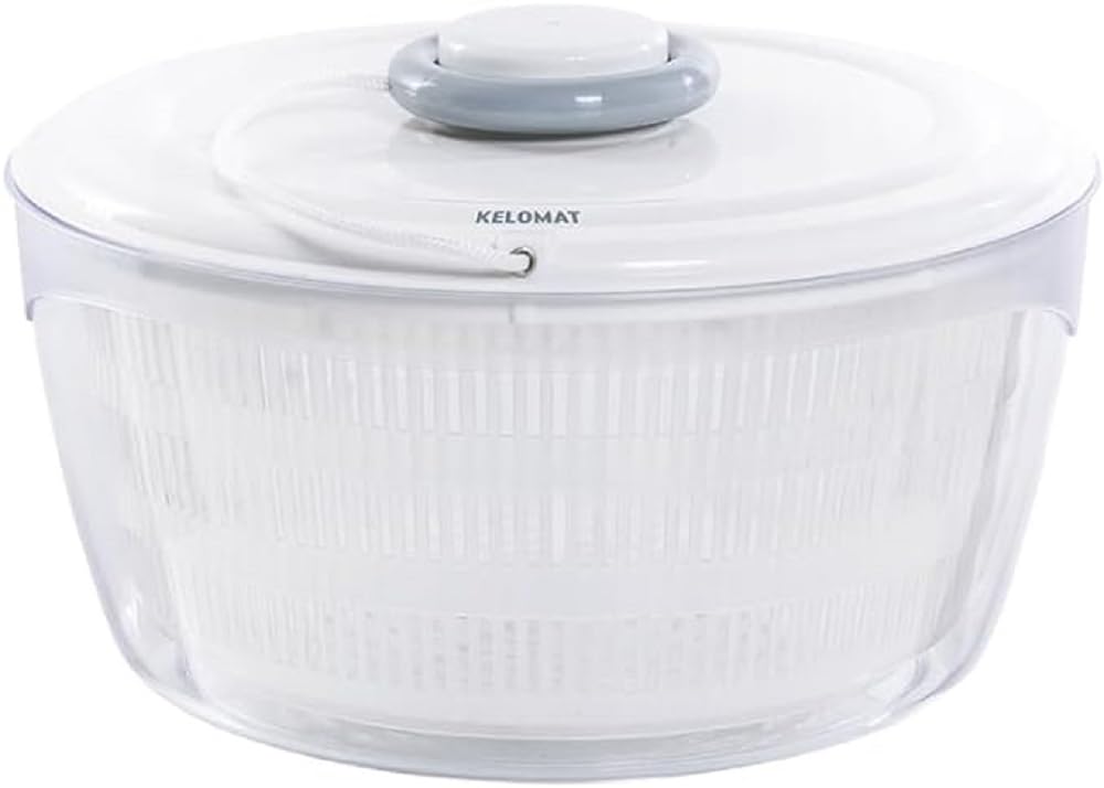 Kelomat, 4054-247, Salatschleuder weiss 24cm, LBH 25.3 x 24.6 cm, Gewicht 0.72kg