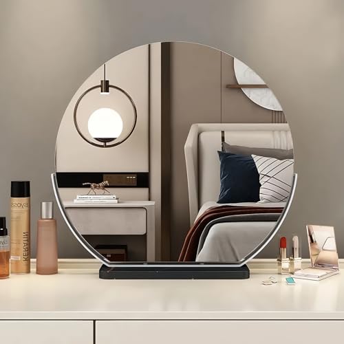 SilqueSense Vanity Mirror with Lights, Half Round LED Makeup Mirror