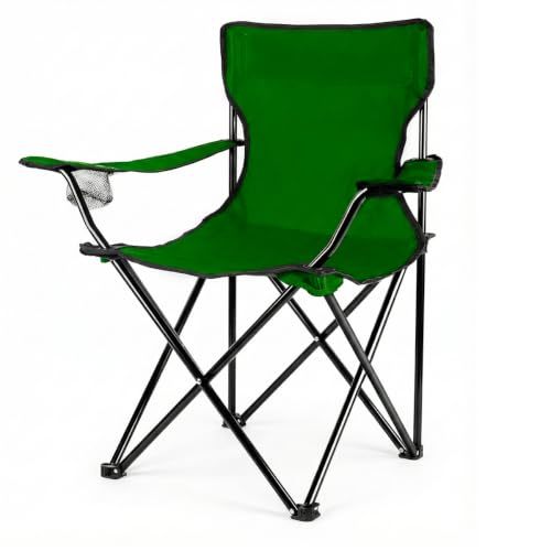 Cadeira Camping e Pesca Dobrável Com Porta Copos e Bolsa 120kg (Verde)