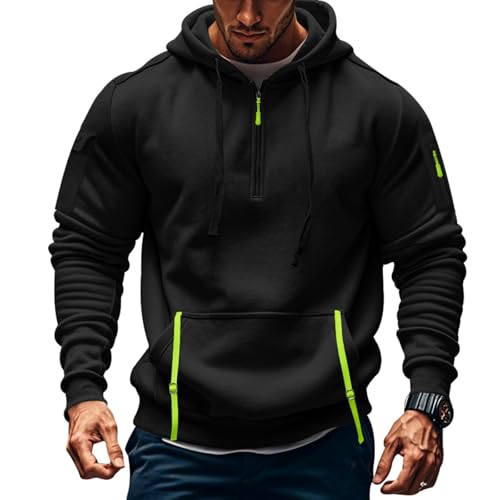 Tactical Hoodies for Men Quarter Zip Pullover Men Vintage Workout Outfits with Pockets Military Sweatshirt2