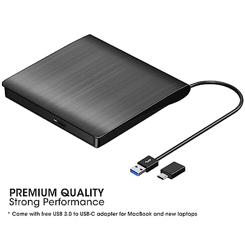 ROOFULL External CD/DVD Drive USB 3.0 Portable CD DVD Player Burner Reader Writer CD/DVD-ROM +/-RW Optical Disk Drive for Laptop PC Mac Windows 11/10/8/7 Linux Computer with Carrying Case - Thumbnail 7