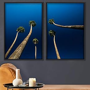 signwin 2 Piece Framed Canvas Wall Art Palm...