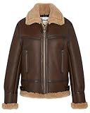 BOMBARDIER PIEL LANA SCHOTT LCWASHLEY COGNAC/BEIGE