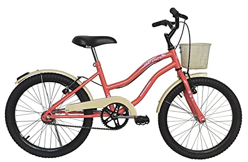 Bicicleta aro 20 Feminina Beach Retro Vintage Dalannio Bike Salmão