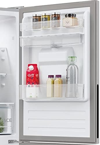 Hoover HOCT3L517FWSK 55cm Wide Low Frost Combi Fridge Freezer, 246 Litres, In-door Water Dispenser, Silver