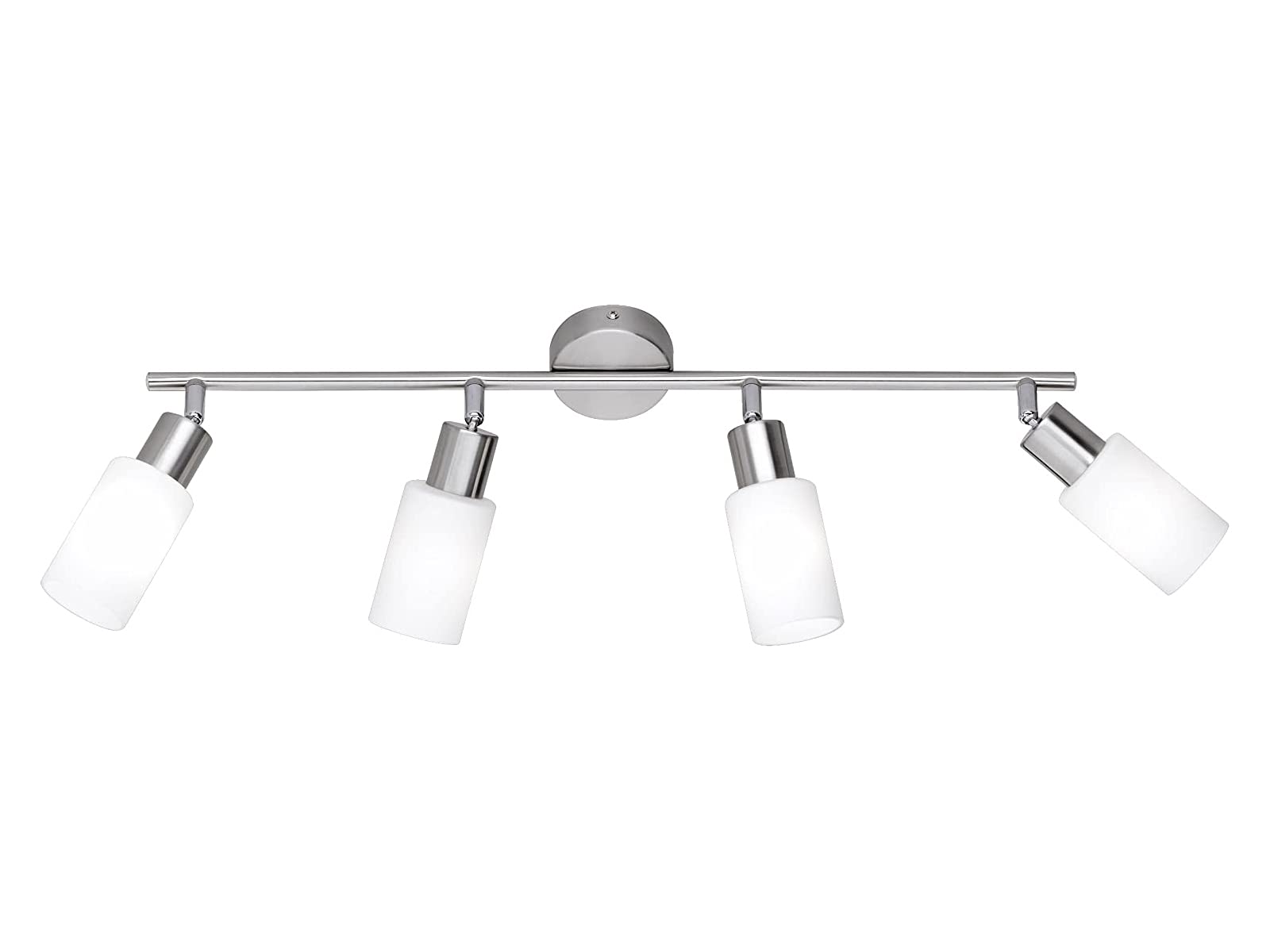 Reality Leuchten R80014007 Ceiling Light 4X E14 Max. 40W Bulbs [Not Included] Length 60 cm Matte Nickel/Opal Glass Matte White