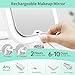 FASCINATE Rechargeable Travel Makeup Mirror 30X Magnification, 7
