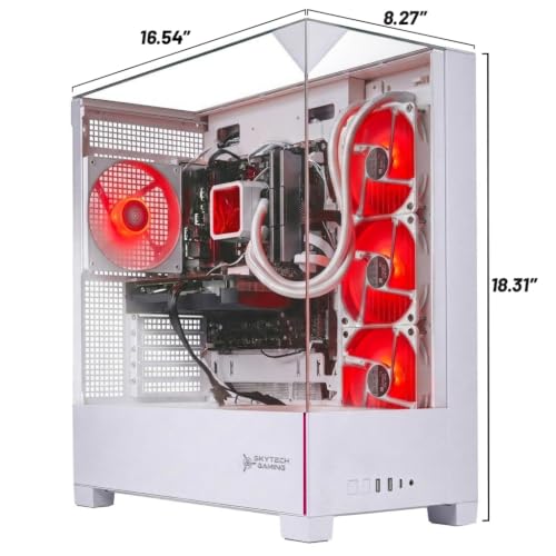 Image of Skytech Gaming Archangel 5 Gaming PC, Intel i7 14700F 2.1GHz, NVIDIA RTX 5070 12GB VRAM, 1TB Gen4 NVMe SSD, 32GB DDR4 RAM 3200, 750W Gold PSU, 360 ARGB AIO, Wi-Fi 5, Windows 11, Desktop