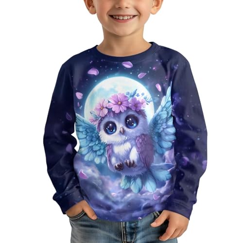Image of Uourmeti Girls Graphic Tees Long Sleeve T Shirts for Teens Casual Tshirts Junior Sportswear Fall Tops