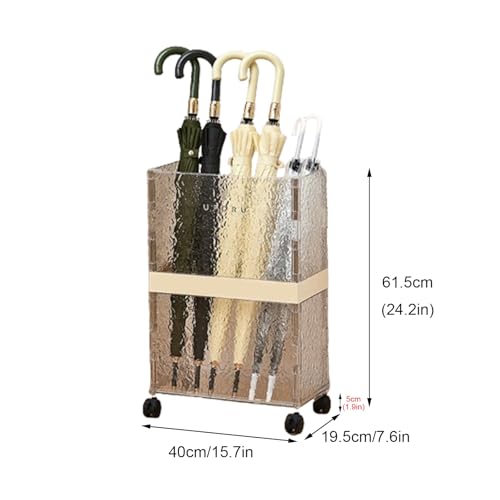 Support parapluies compact transparent plastique pour entrée nette - 3