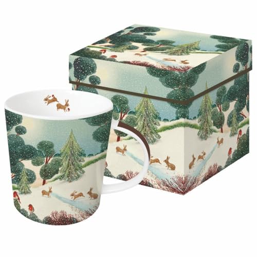 Taza de porcelana Bone China 13.5 oz multicolor miniatura 1