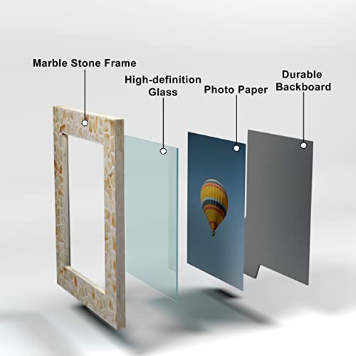 Athena Home Picture Frames 8X10 Picture Frames Set 2 Mosaic Marble Frames Handmade Vintage With High-Definition Glass For Table Top Display #TOP4