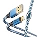 Price comparison product image Hama Micro-USB Reflective Cable (USB-A 2.0 Male to Micro-USB Charging and Data Transfer Cable, Aluminium Plug, Anti-Twist Reflective Cord, Braided Nylon Sheath, 1.5 m) Blue