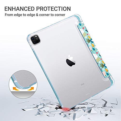 Ulak Case For Ipad Pro 11 2Nd Generation 2020&2018 With Pencil Holder, Slim Trifold Smart Shell With Translucent Frosted Back Auto Sleep/Wake Premium Shockproof Cover For Ipad Pro 11 Inch, Mint #TOP3