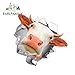 RSZHHL Etiqueta engomada del coche 13 cm x 12.7 cm vaca coche etiqueta engomada arrancada metal capó etiqueta reflexiva pegatinas animales car styling divertido granja vinilo etiqueta