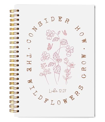Carnet chrétien à motif floral pour vos moments d'étude biblique et de journal intime spirituel