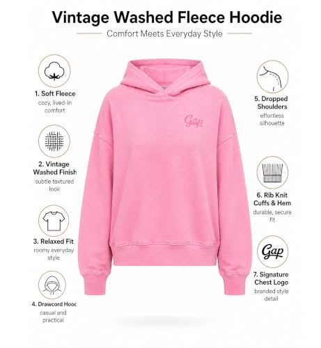 Image of GAP Women's Logo Hoodie Hooded Full Zip Sweatshirt
