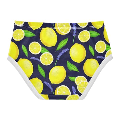 Joisal Toddlers Underwear Floral 2t Cotton Cute Panties Girl Aesthetic Briefs Underpants Yellow Lemons Green Leaves2